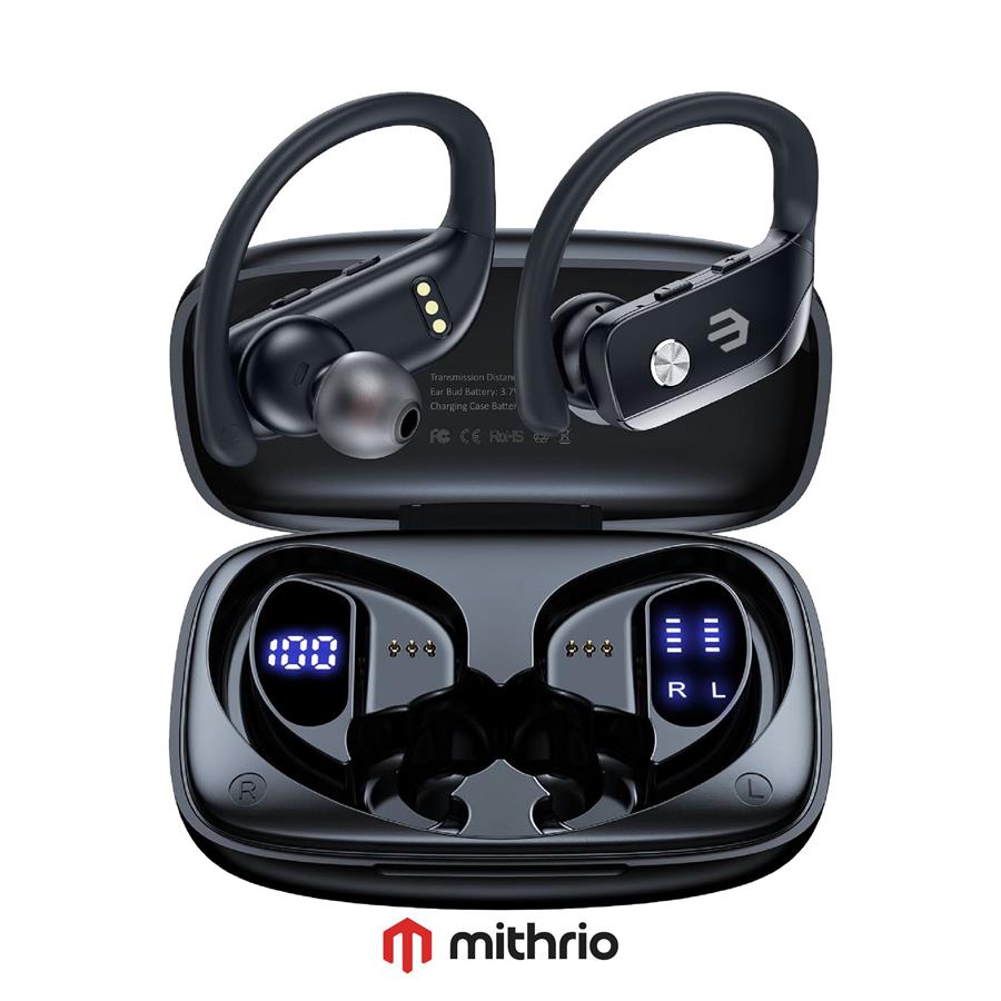 Auriculares Mithrio Alpha Pro, Auriculares Deportivos Mithrio, Auriculares Inalámbricos Black