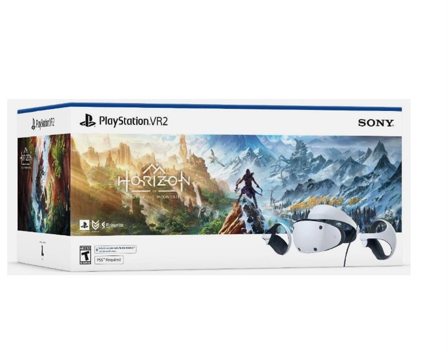 Casco de Realidad Virtual Sony PlayStation VR2 con juego Horizon Call of the Mountain.