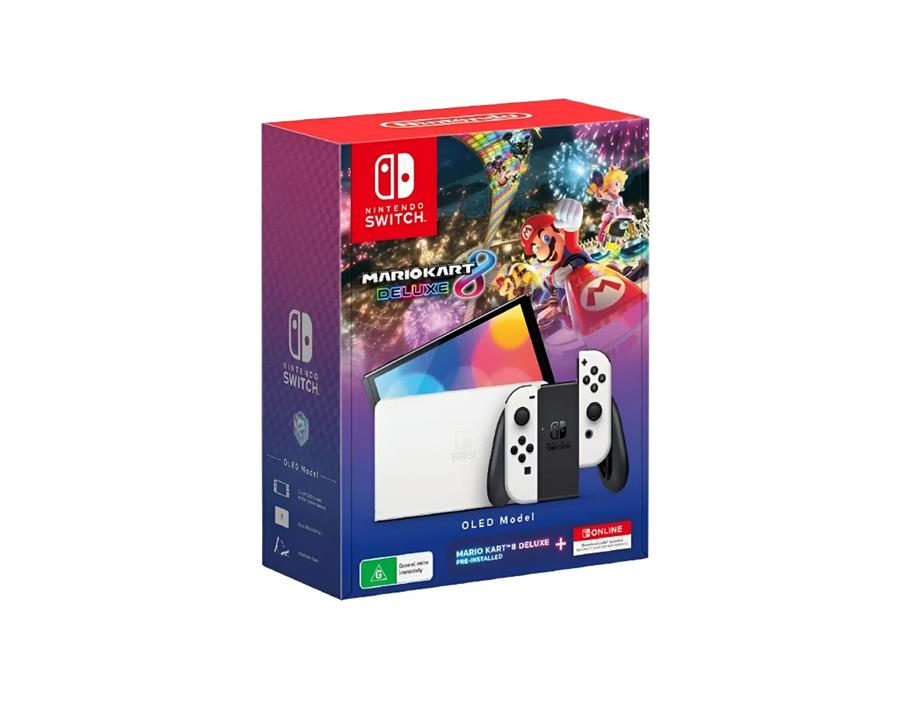Consola Nintendo Switch OLED con juego Mario Kart 8 Deluxe y 12 meses de Nintendo Switch Online